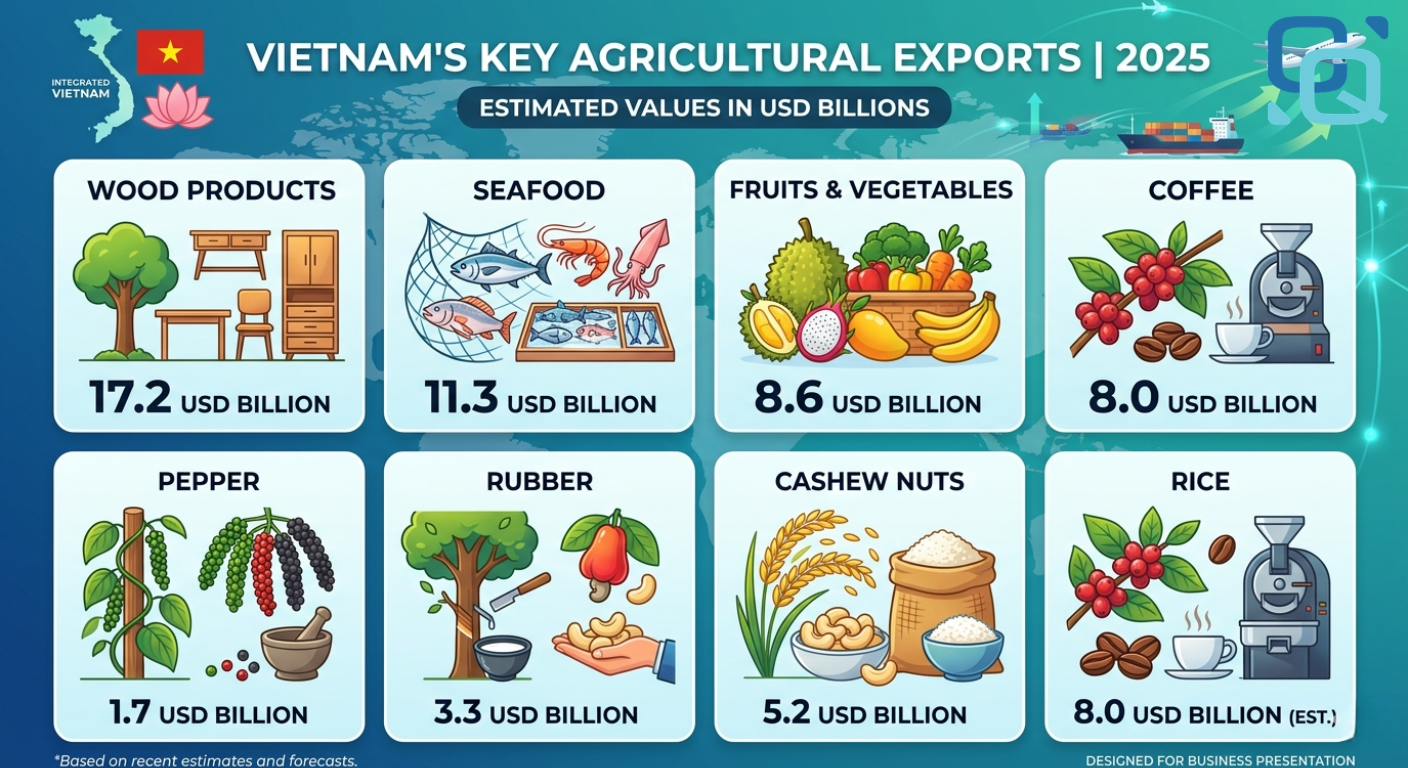 8 Nhóm Hàng Xuất Khẩu Tỷ Đô Của Ngành Nông Nghiệp Việt Nam Năm 2026: Điểm Sáng Kinh Tế