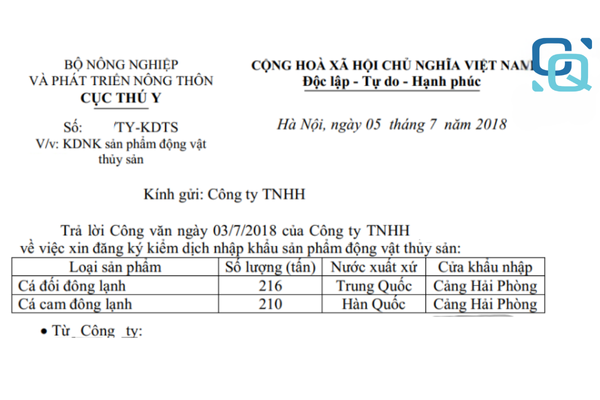 Nhập khẩu thịt/cá đông lạnh