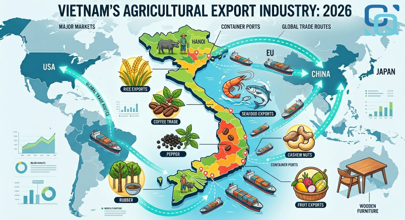 8 Nhóm Hàng Xuất Khẩu Tỷ Đô Của Ngành Nông Nghiệp Việt Nam Năm 2026: Điểm Sáng Kinh Tế