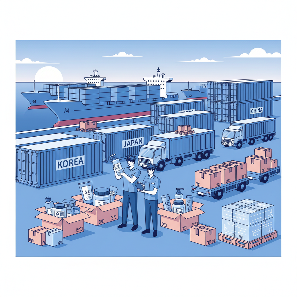 Nhập mỹ phẩm từ Hàn Quốc, Nhật Bản, Trung Quốc - Quá Trình Thông Quan