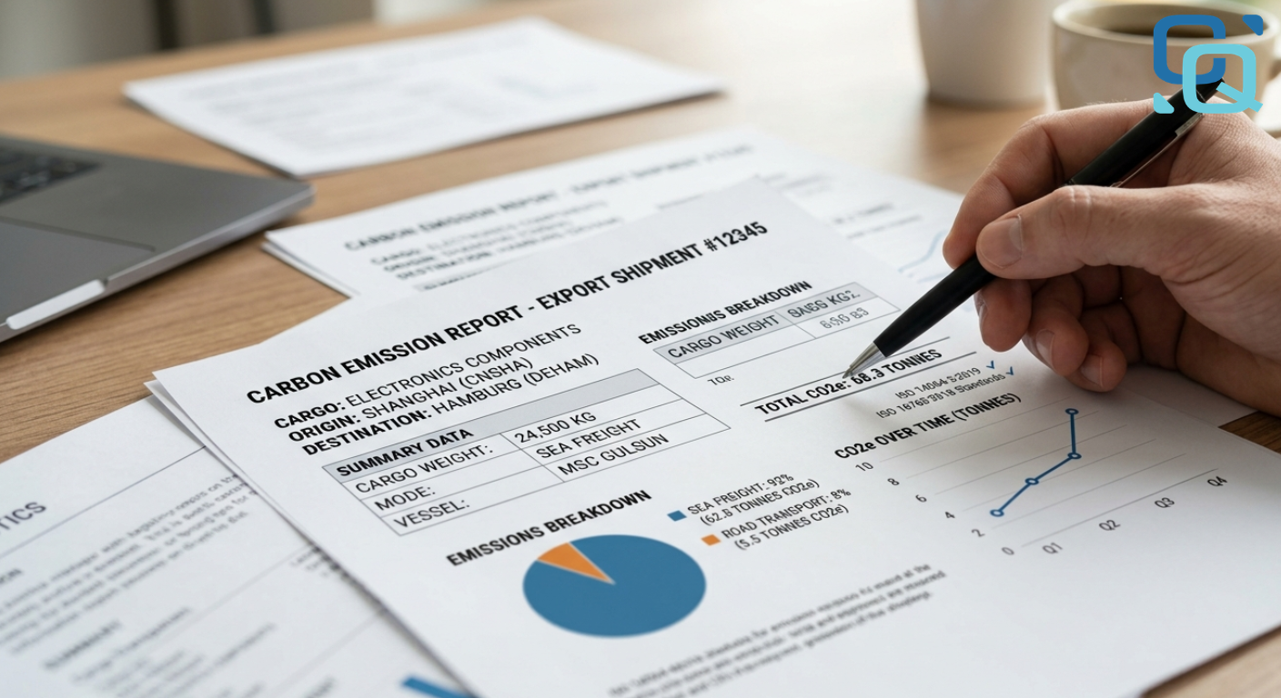 Logistics Xanh 2026: Cách tính Dấu chân Carbon cho lô hàng xuất khẩu đi EU