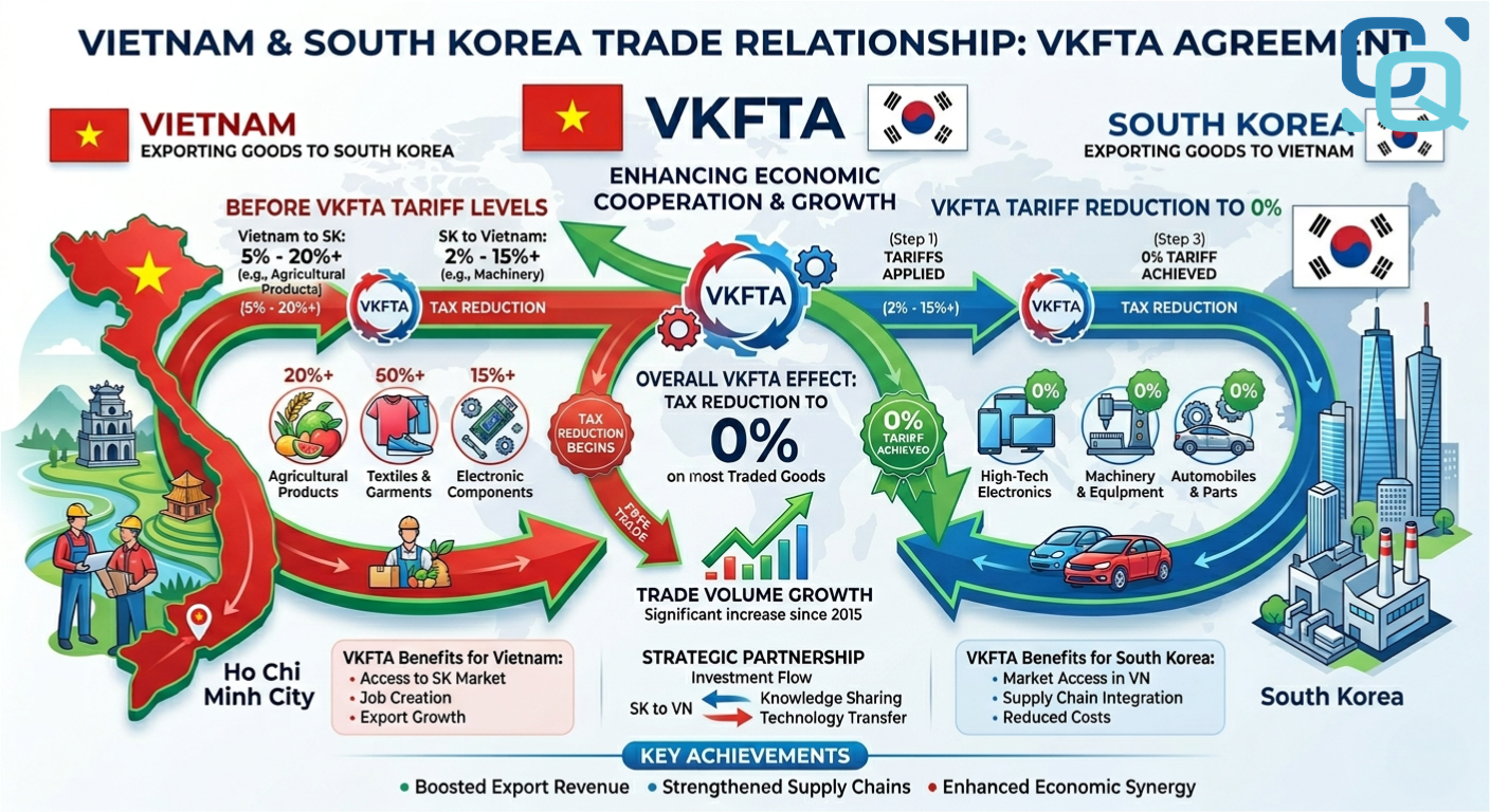 VKFTA là gì? Hiệp định giúp giảm thuế nhập khẩu từ Hàn Quốc