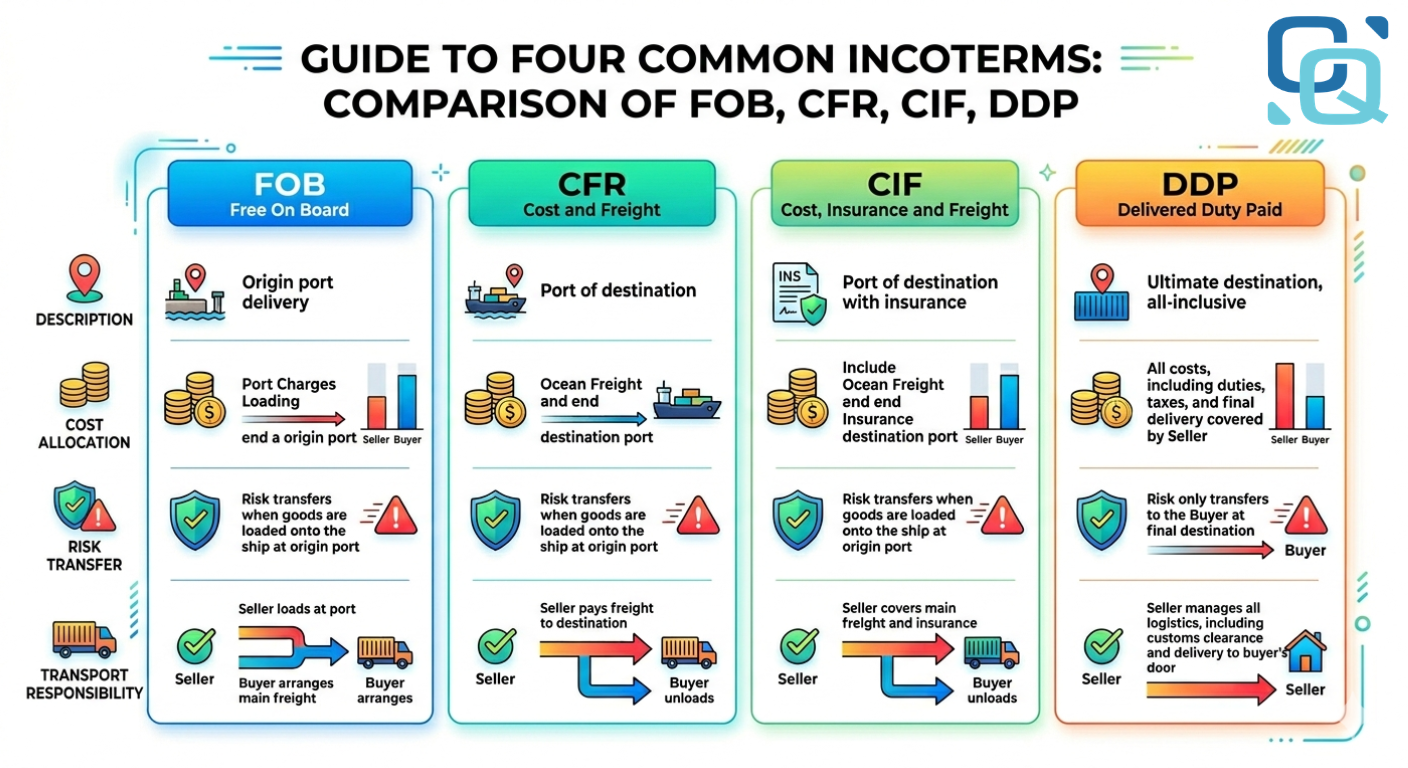 FOB, CIF, CFR, DDP: 4 điều kiện giao hàng phổ biến nhất trong nhập khẩu