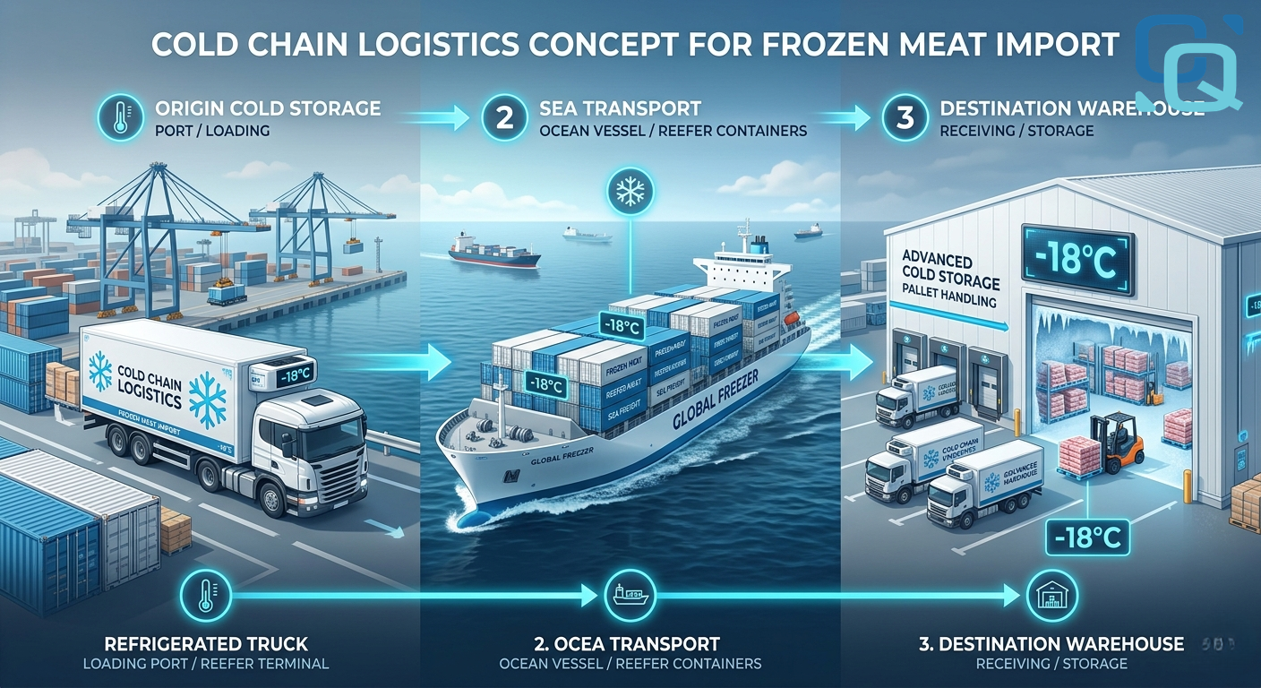 Quy trình nhập khẩu thịt đông lạnh