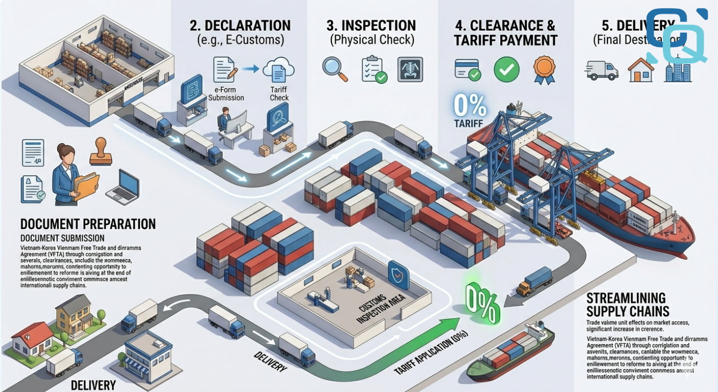 Quy trình làm thủ tục hải quan gồm 5 bước chính