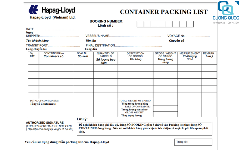 What is container packing list?? - Logistics power